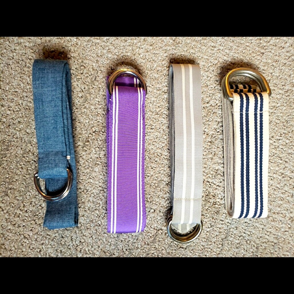 4 Mens Ribbon Belts - Sz M/L